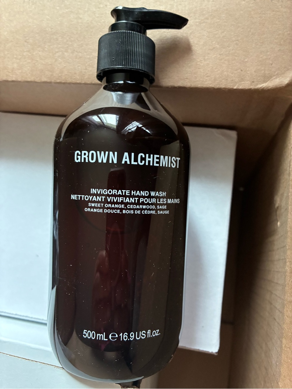 Grown Alchemist Pump Bottle Hand Wash orange,cedar wood and sage scent 500ml